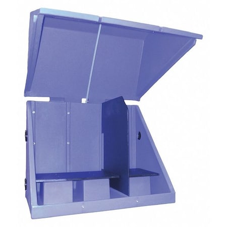 ProChem Pump Containment Enclosure w/Cover & Divider, Holds 3 Pump, 35