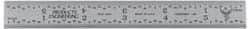 Steel Rule: 24 in OAL, English & Metric Graduation, Rigid MPN:262-024CT Steel Rule: 24 in OAL, English & Metric Graduation, Rigid MPN:262-024CT