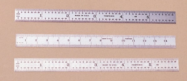 Steel Rule: 12 in OAL, 3R Graduation, Flexible, 1/2 in OAW MPN:301-012 Steel Rule: 12 in OAL, 3R Graduation, Flexible, 1/2 in OAW MPN:301-012