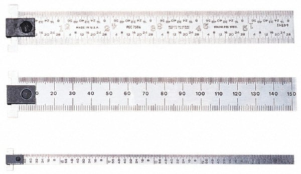 Steel Rule: Metric Graduation, 3/4