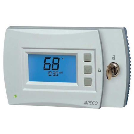 Programmable Thermostat, 7 Programs, 3 H, 3 C, Wall Mount, Hardwired/Battery, 24VAC MPN:T4932SCH-002