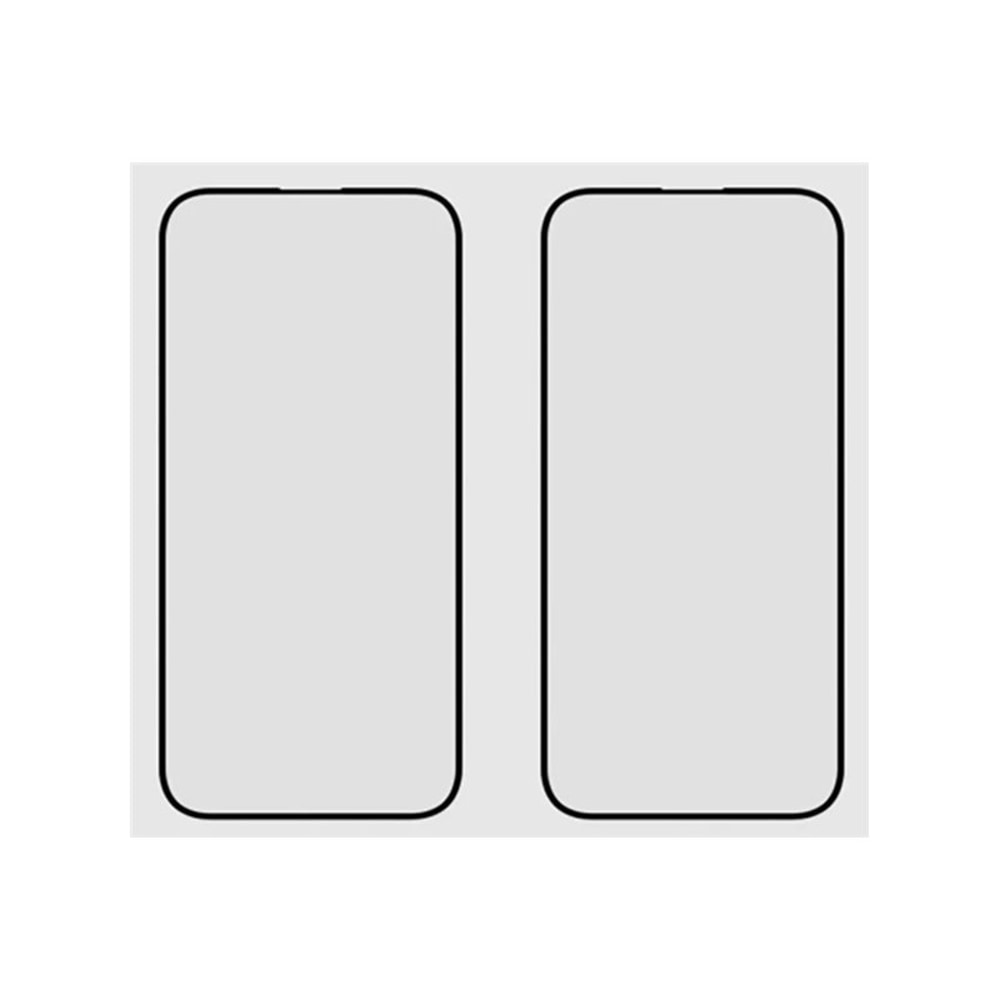 Peel - Screen protector for cellular phone - 3D - glass - frame color black (pack of 2) - for Apple iPhone 16 Plus MPN:I16_PLS_GLS