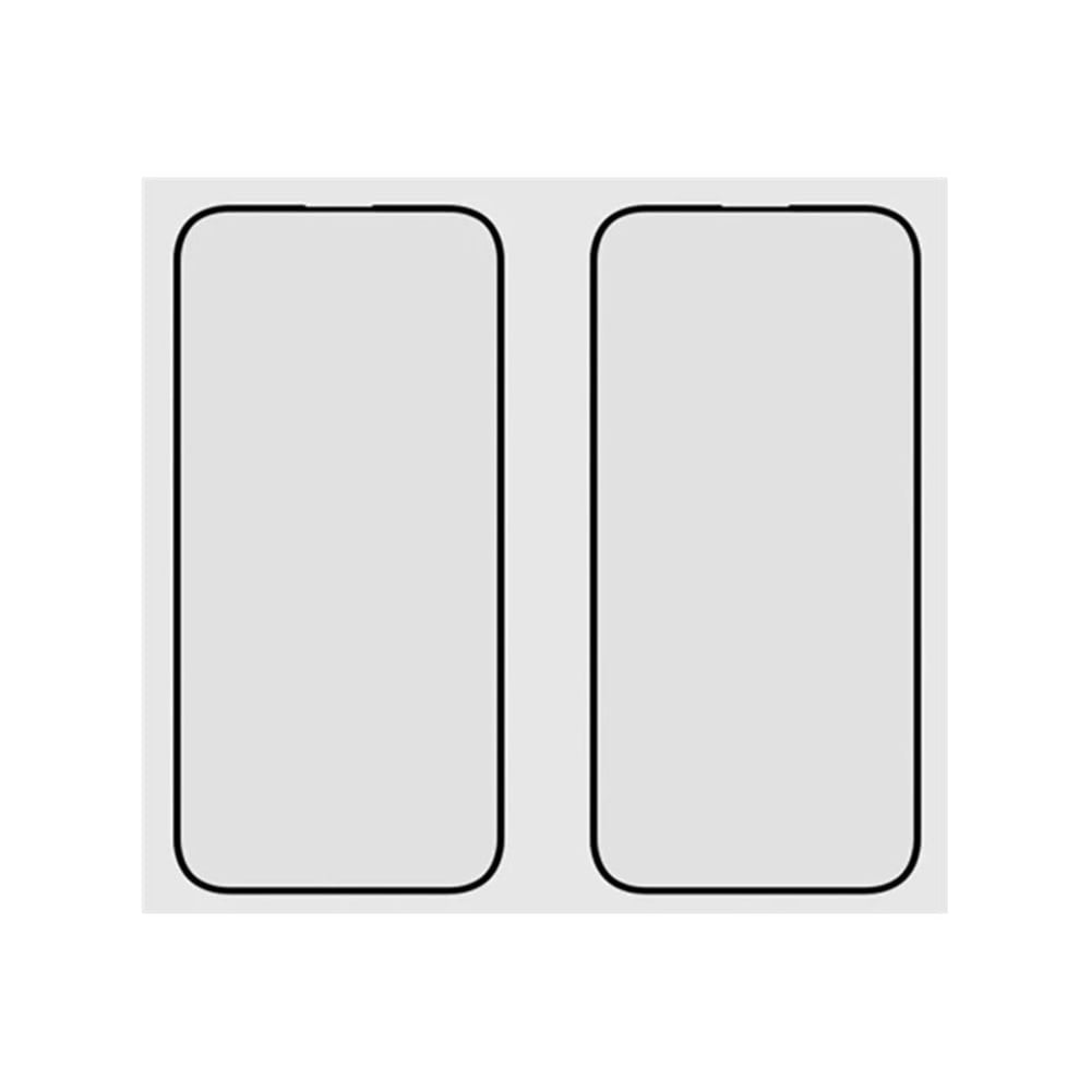 Peel - Screen protector for cellular phone - 3D - glass - frame color black (pack of 2) - for Apple iPhone 16 Pro MPN:I16_PRO_GLS