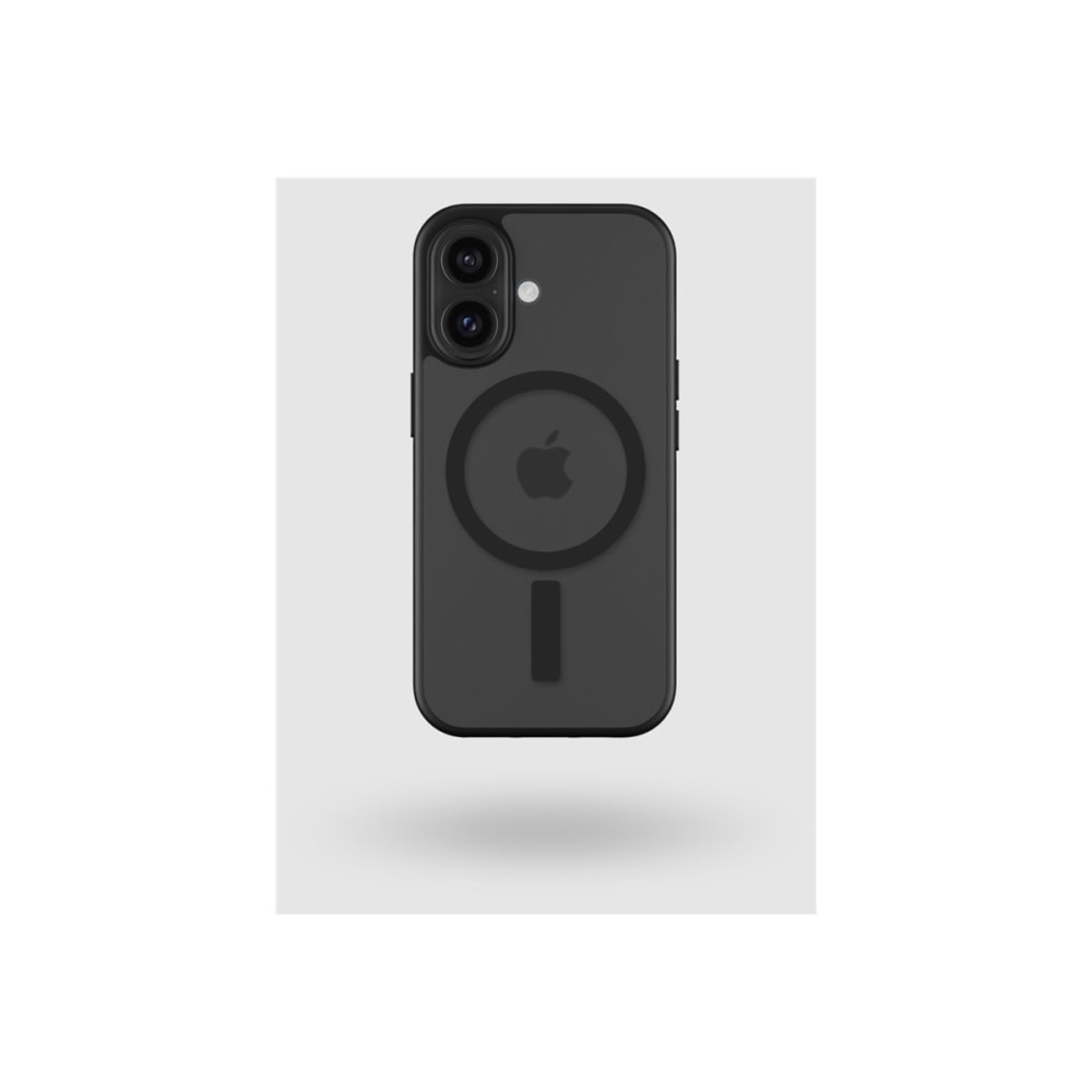 Peel - Back cover for cell phone - MagSafe compatibility - polymer - black, transparent - for Apple iPhone 16 MPN:I16_STD_BMP_BLK