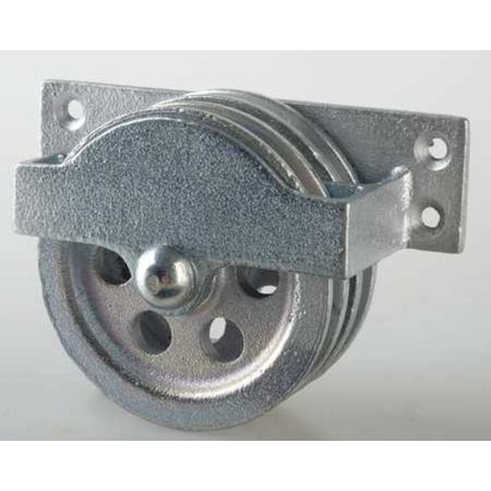 Double Pulley Block, Wire Rope, 1/4 in Max Cable Size, Not Rated Max Load, Electro-Galvanized MPN:3-120-30-86-