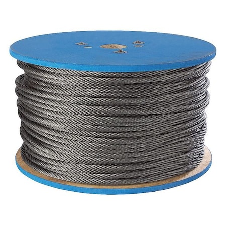 Flexible Wire Rope, Galv. ST, 3/16in, 250ft MPN:PEE-4503290