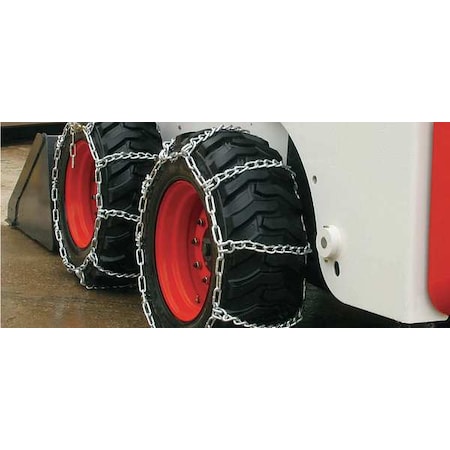 Tire Chain, Skid Loaders/Skid Steers, Carbon, V-Bar Ladder Chain Link, Ladder, PR MPN:0341055