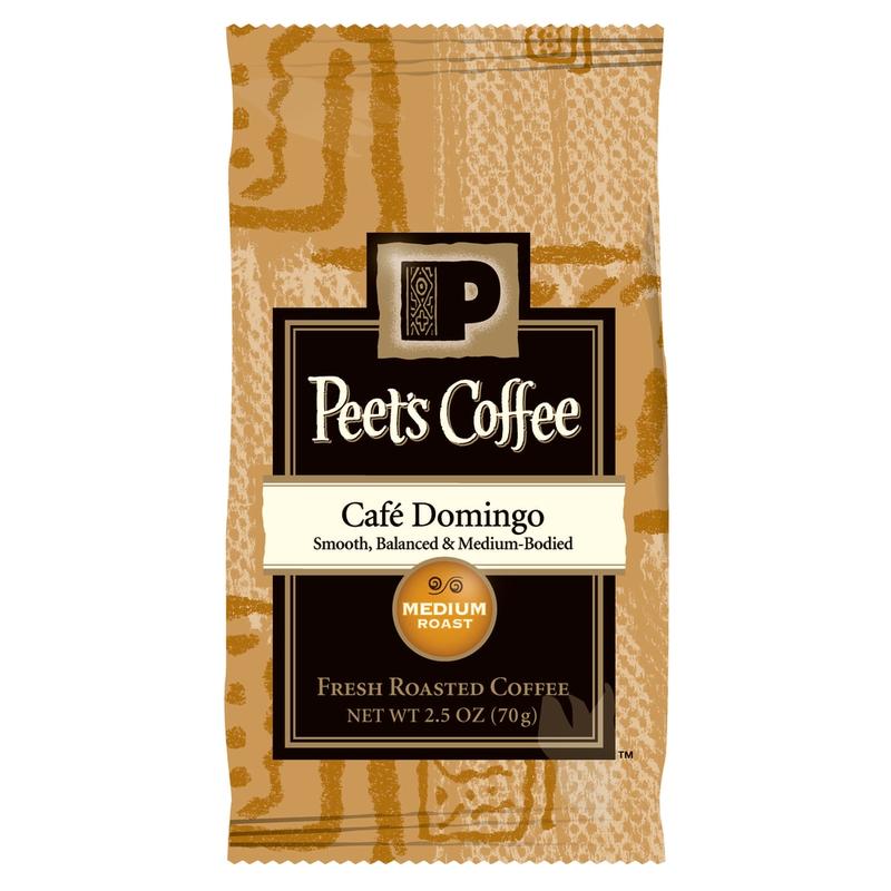 Peets Coffee & Tea Single-Serve Coffee Packets, Cafe Domingo Coffee, Carton Of 18 (Min Order Qty 2) MPN:503567