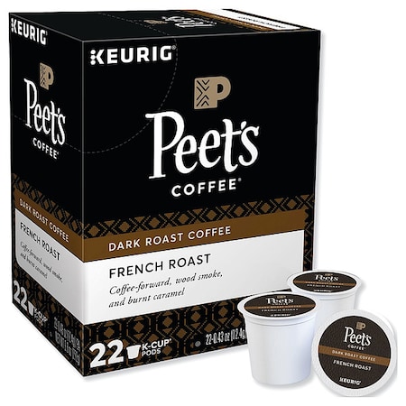 Coffee, French Roast, Pod, Caffeinated, Ground, 9.46 oz, 22 PK MPN:6545