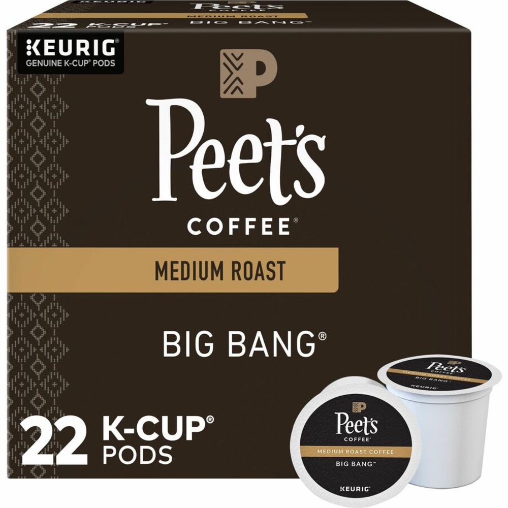 Peets K-Cup Big Bang K-Cup Pods - Compatible with Keurig K-Cup Brewer - Medium - 22 K-Cup - 22 / Box MPN:2407