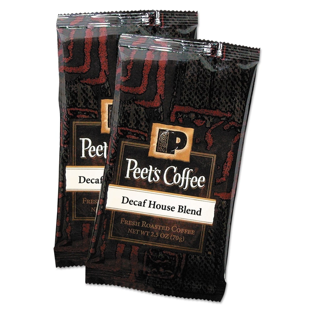 Peets Coffee & Tea Coffee Portion Packs, House Blend, Decaf, 2.5 Oz, Box Of 18 Frack Packs MPN:504913