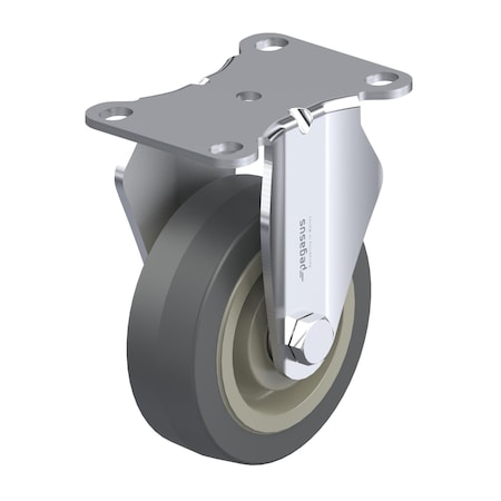 Caster, Rigid Plate, Gray TPR, 165 lb. MPN:P12R-PRP030D-12