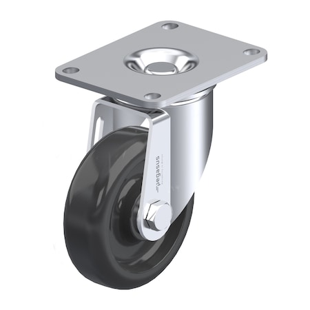 Cstr, Swivl Plte, Blck Polypropyln, 200 lb. MPN:P12S-PB030D-P2