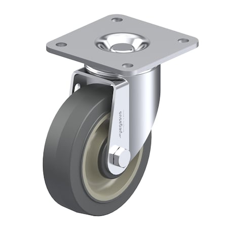 Cstr, Swivl Plate, Gray Surelastic, 300 lb. MPN:P12S-PRP040B-P4