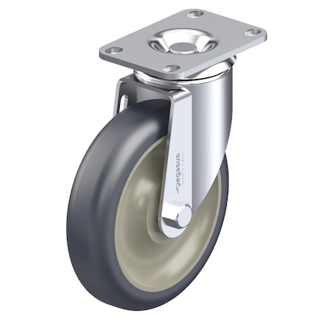 Caster, Swivl Plate, Gray Urethane, 250 lb. MPN:P12S-UP035B-12