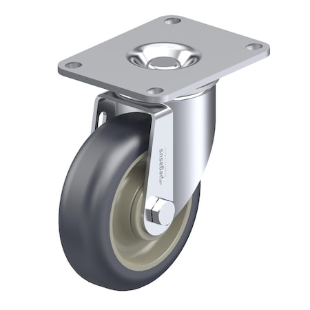 Caster, Swivl Plate, Gray Urethane, 250 lb. MPN:P12S-UP035B-P2