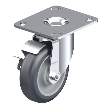 Cstr, Swvl Plat, Gray Urethane, 275 lb., Brk MPN:P12S-UP040B-P2-WB