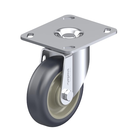 Caster, Swivl Plate, Gray Urethane, 275 lb. MPN:P12S-UP040B-P3