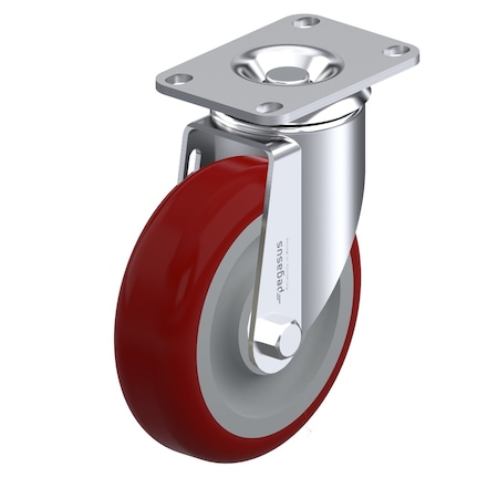 Caster, Swivl Plate, Red Urethane, 330 lb. MPN:P12S-URP050K-12