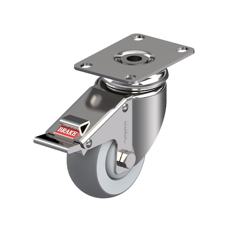 Cstr, Stanles Plt Swvl, Gray TPR, 165 lb, Tl MPN:P14SX-RP030K-12-TB