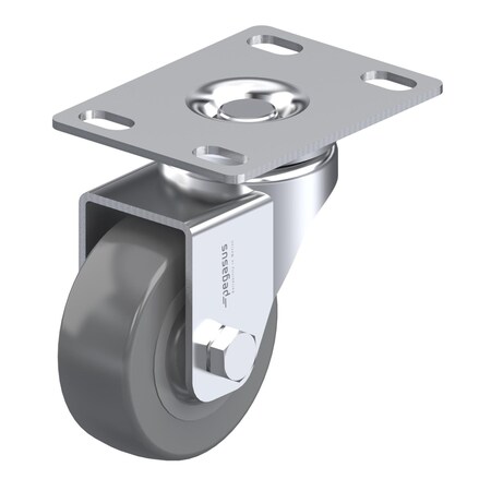 Caster, Swivl Plate, Gray PVC On PP, 44 lb. MPN:P1S-VP020G-P