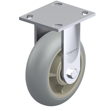 Cstr, Rigid Plate, Radius Gray TPR, 300 lb. MPN:P21R-RCP040R-14