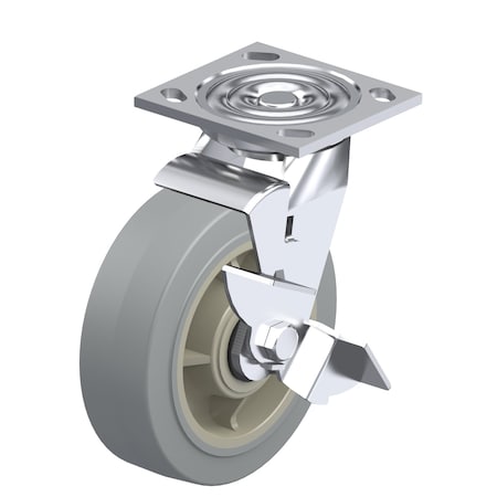Top Plate Swivel Caster, 4x4-1/2 in MPN:P21S-PRP050R-14-WB