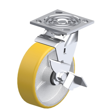 Top Plate Swivel Caster, 4x4-1/2 in MPN:P21S-UY050R-14-WB