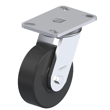 Caster, Swivel Plate, Black Nylon, 2200 lb. MPN:P23S-NMB080K-16