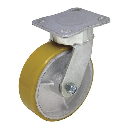 Cstr, Swivl Plate, Yellow Urethan, 1320 lb. MPN:P24S-UY060K-14