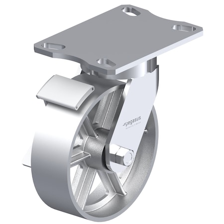 Top Plate Swivel Caster 4-1/2x6-1/4 in MPN:P25S-C040R-16-WB