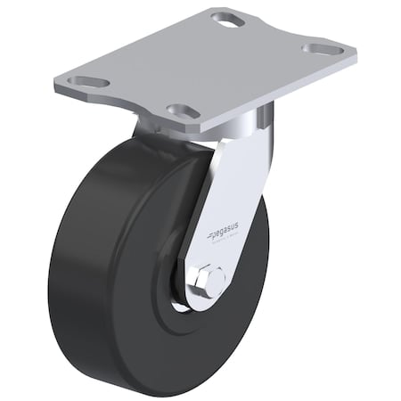 Top Plate Swivel Caster 4-1/2x6-1/4 in MPN:P25S-NMB040K-16