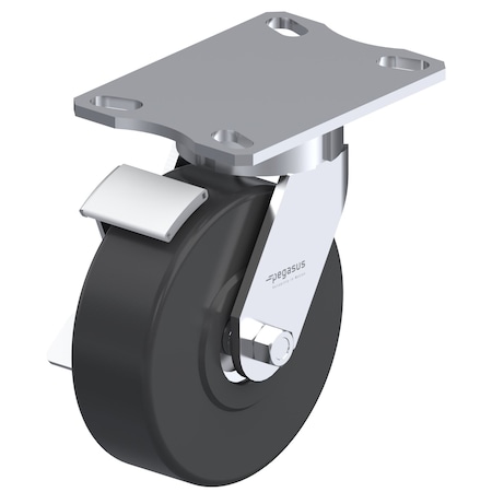 Top Plate Swivel Caster 4-1/2x6-1/4 in MPN:P25S-NMB060K-16-WB