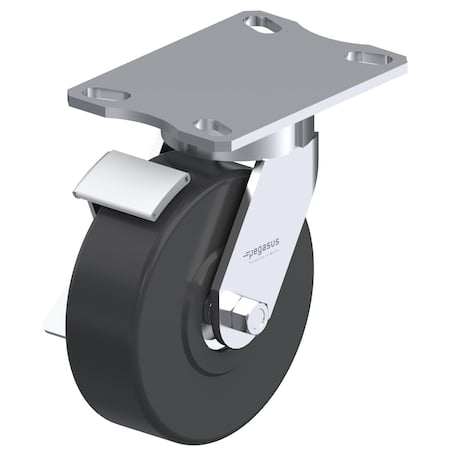 Top Plate Swivel Caster 4-1/2x6-1/4 in MPN:P25S-NMB080K-16-WB