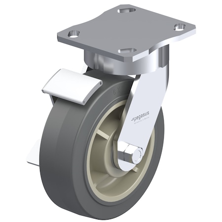 Top Plate Swivel Caster, 4x4-1/2 in MPN:P25S-PRP080R-14-WB