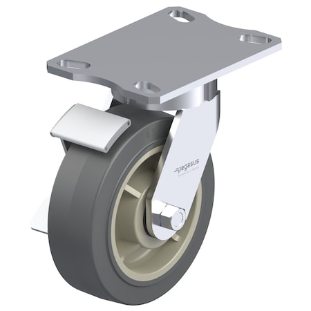 Top Plate Swivel Caster 4-1/2x6-1/4 in MPN:P25S-PRP080R-16-WB