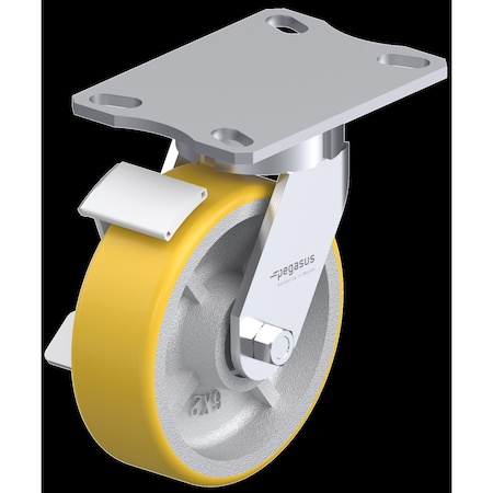 Top Plate Swivel Caster 4-1/2x6-1/4 in MPN:P25S-UY080K-16-WB
