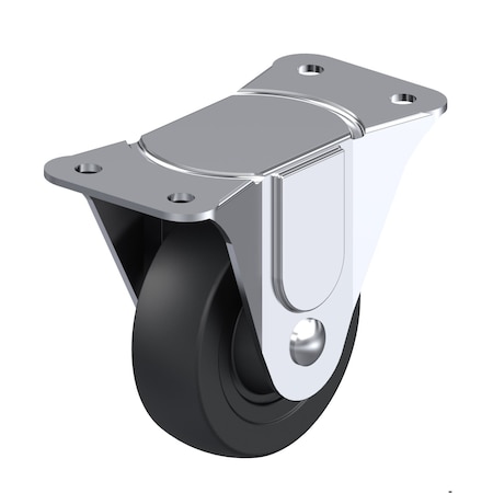 Caster, Rigid Plate, Soft Rubber, 125 lb. MPN:P2R-R020G-P