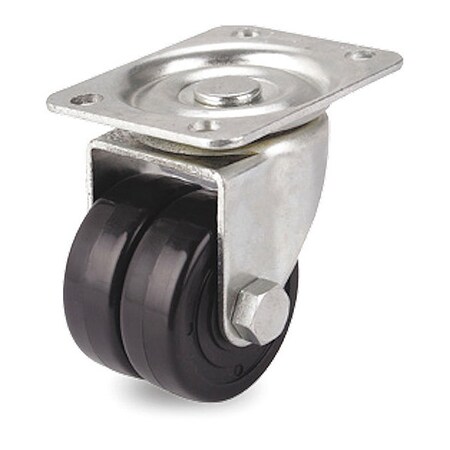 Cstr, Dual Whl Swvl Plat, Blck Nyln, 330 lb MPN:P9S-NB025G-P