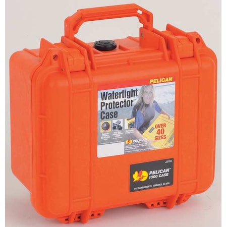 ProtectiveCase, 10.625inL, 9.75inW, Orange MPN:1300