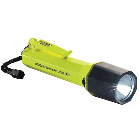 High Visibility Yellow LED Handheld Flashlight, Alkaline C, 161lm MPN:2010C