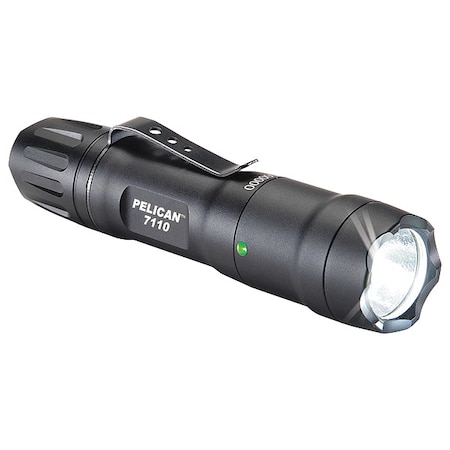Tactical Flashlight, Aluminum, Black, 445lm MPN:7110