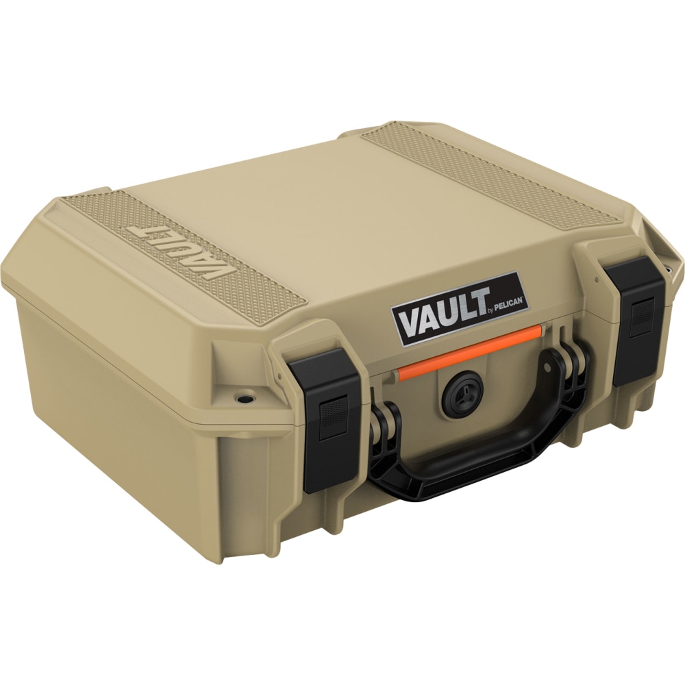 Pelican Polyethylene Vault V200C Equipment Case With Foam, 15-7/16inH x 13-1/8inW x 6-3/16inD, Tan MPN:VCV200-0020-TAN