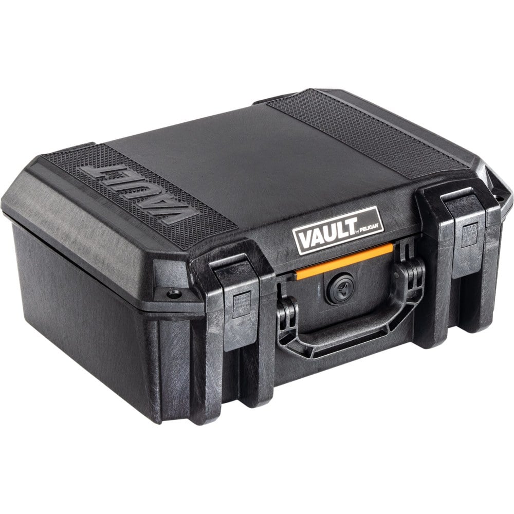 Pelican Polyethylene Vault V300C Equipment Case With Padding, 17-9/16inH x 14-1/4inW x 7-3/16inD, Black MPN:VCV300-0040-BLK