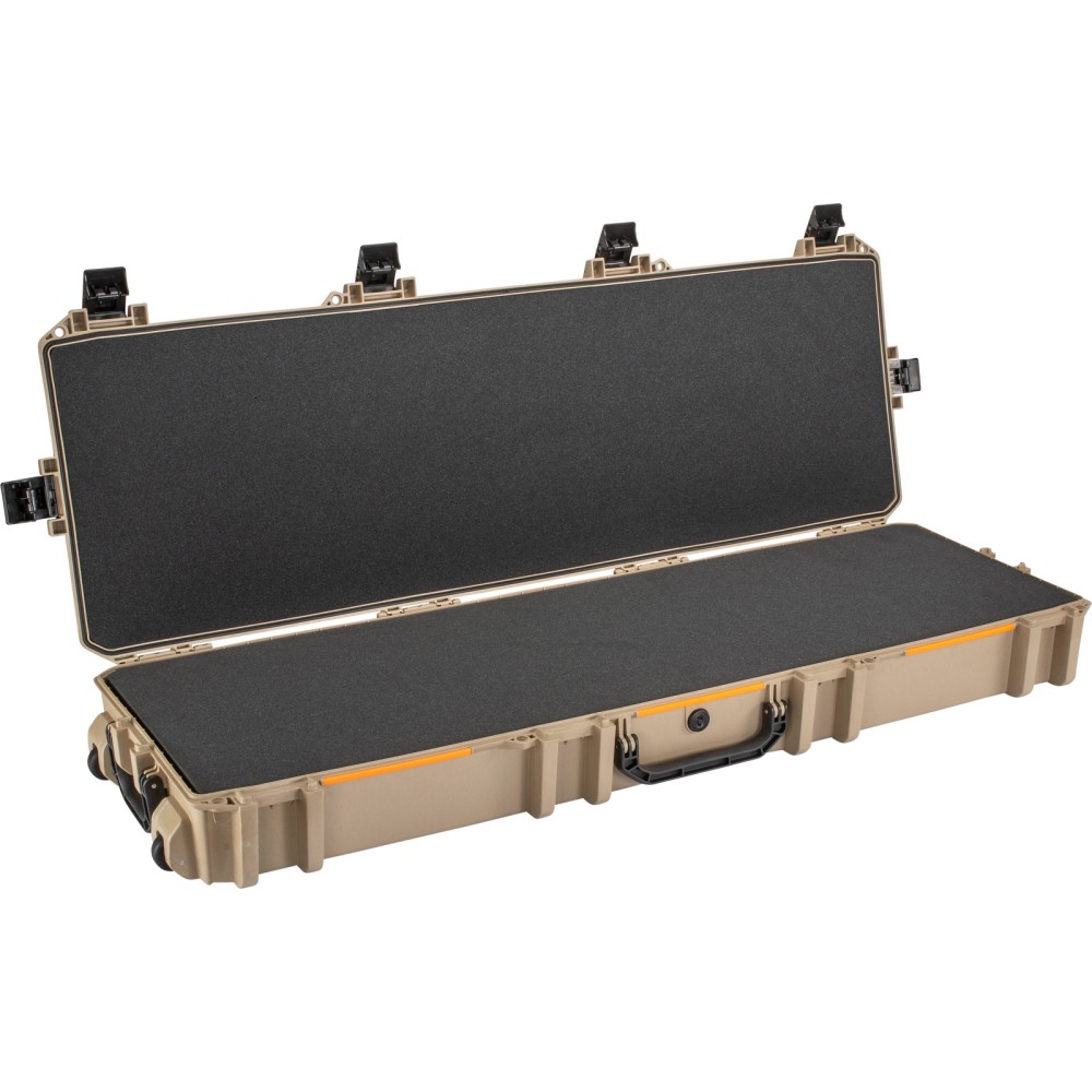 Pelican Polyethylene Vault V800 Double Rifle Case With Foam, 56-1/8inH x 19-1/8inW x 6-11/16inD, Tan MPN:VCV800-0000-TAN