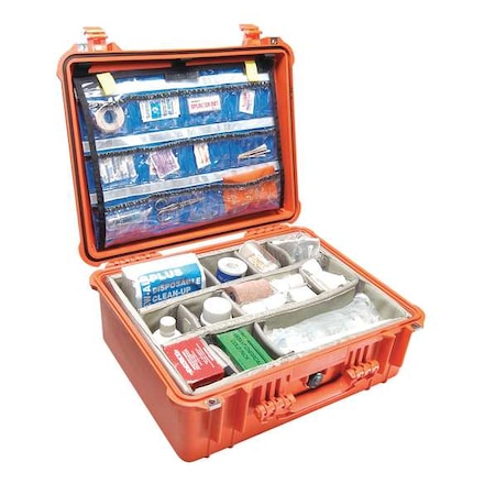 Protector Case, Polypropylene, 20 21/32 in L, 17 13/64 in W, Orange MPN:1550EMS