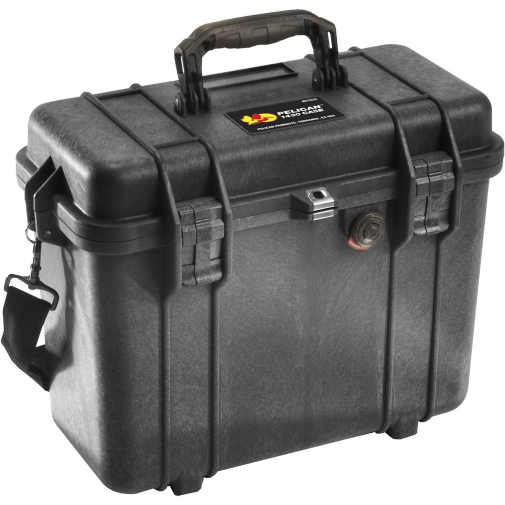 Pelican PELICAN 1430 TOP LOADER CASE BLACK - Double Throw Latch, Padlock Closure - Polycarbonate, Stainless Steel - Black MPN:1430-000-110