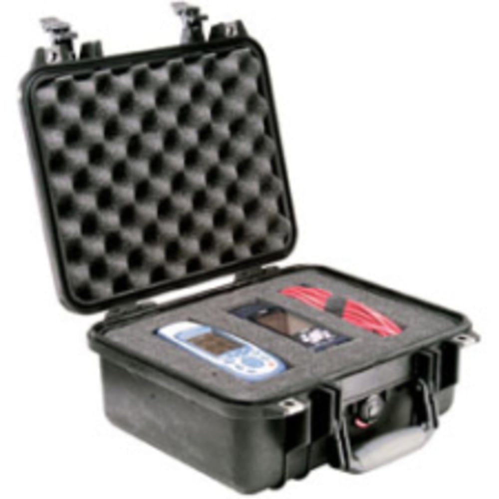 Pelican 1400 Shipping Case with Foam - Internal Dimensions: 11.81in Length x 8.87in Width x 5.18in Height - External Dimensions: 13.4in Length x 11.6in Width x 6in Depth - 2.32 gal - Double Throw Latch Closure - Copolymer - Orange - For Military MPN:1400-