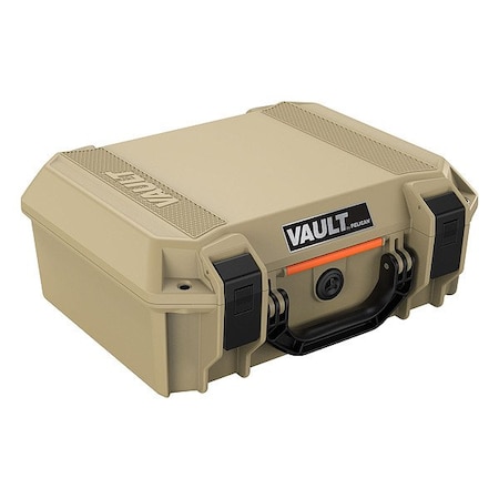Pelican V200C Case, 15x13x6, w/Foam, Tan MPN:V200C