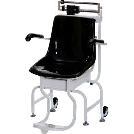 Health O Meter 445KL Chair Scale 440 x 1/4lb/200kg x 100g W/ Flip-Arm Foot Rests Wheels 445KL